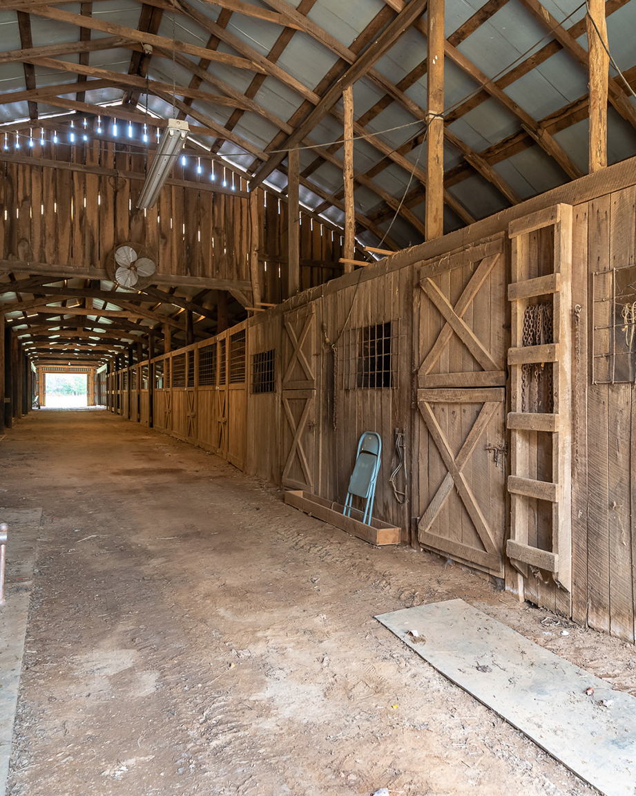 inside of barn